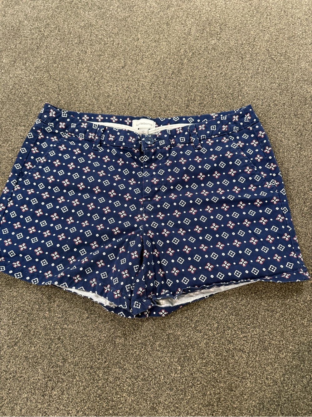 Liz Claiborne Women’s Navy Patterned Shorts